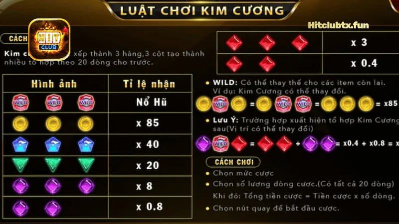 Luật Chơi Kim Cương Hit Club