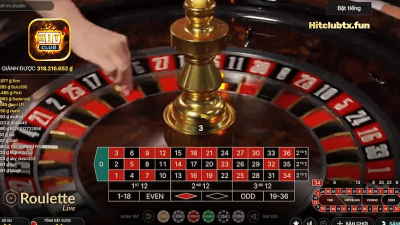 Live Roulette - Vòng quay may mắn